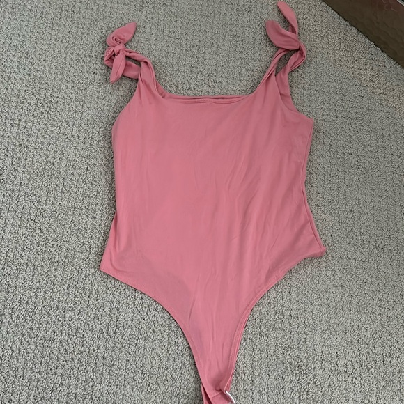 Coral Tie Strap Body Suit - Picture 4 of 6
